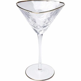 KIELISZKI DO MARTINI KARE AURELIA 240ML, ZESTAW 4 SZT, ZŁOTY RANT, SZKŁO
