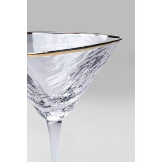 KIELISZKI DO MARTINI KARE AURELIA 240ML, ZESTAW 4 SZT, ZŁOTY RANT, SZKŁO