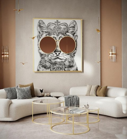 LAMPA ŚCIENNA KINKIET LUMINIS, ZŁOTA, KRYSZTAŁ, GLAMOUR, MOOSEE, NOWOCZESNA