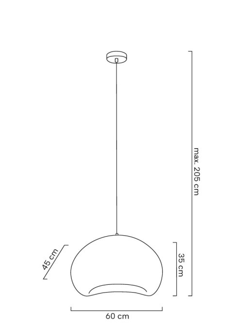 LAMPA WISZĄCA NUVOLA 60 BIAŁA MOOSEE, DESIGN, ŻYWICA, OBŁOK, E27, SALON
