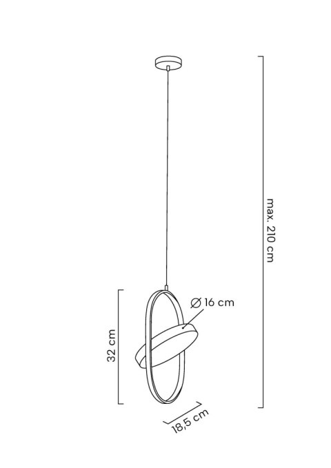 LAMPA WISZĄCA LUMINOS SPINNER 19, ZŁOTA, LED, OBROTOWA, NOWOCZESNA, MOOSEE