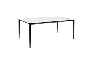 STÓŁ MINIMA 140X80, BIAŁY MARMUR, CERAMIKA, DO JADALNI, KUCHNI, LOFT, SLIM