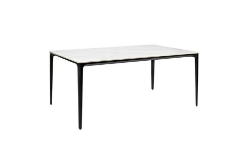 STÓŁ MINIMA 140X80, BIAŁY MARMUR, CERAMIKA, DO JADALNI, KUCHNI, LOFT, SLIM