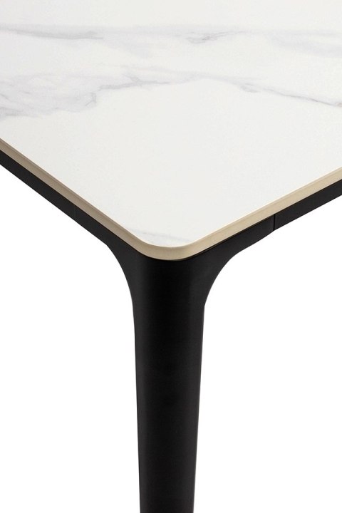 STÓŁ MINIMA 140X80, BIAŁY MARMUR, CERAMIKA, DO JADALNI, KUCHNI, LOFT, SLIM