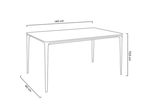 STÓŁ MINIMA 140X80, BIAŁY MARMUR, CERAMIKA, DO JADALNI, KUCHNI, LOFT, SLIM