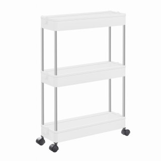 REGAŁ MOBILNY FLUSSO, BIAŁY, SZAFKA, PÓŁKA DO SALONU, LOFT, INDUSTRIALNY