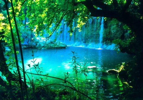 Fototapeta - Wodospady Kursunlu (Antalya, Turcja)
