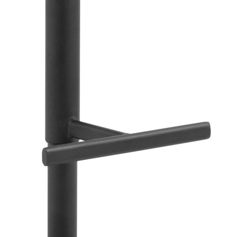 STOŁEK BAROWY VELOCE, HOKER, OBROTOWY, MIKROFIBRA, CZARNY, LOFT, REGULOWANY