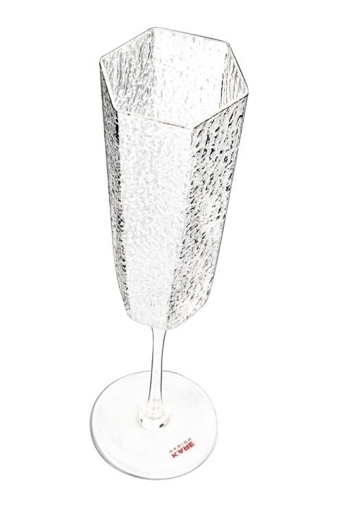 KIELISZKI DO SZAMPANA SCINTILLA KARE DESIGN, KOMPLET 4 SZT, 250ML, SZKŁO