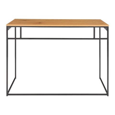INDUSTRIALNE BIURKO LOFT, CZARNY METAL, DĘBOWY BLAT, 100 CM, KOMPUTEROWE INDUSTRIALNE BIURKO LOFT, CZARNY METAL, DĘBOWY BLAT, 100 CM, KOMPUTEROWE
