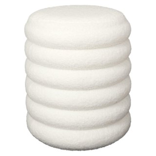 NOWOCZESNA BIAŁA PUFA GLAMOUR ZE SCHOWKIEM, DO SALONU, SIEDZISKO 37 CM, PUF