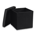 Pufa składana M - 30x30x30cm aksamit czarna x 16