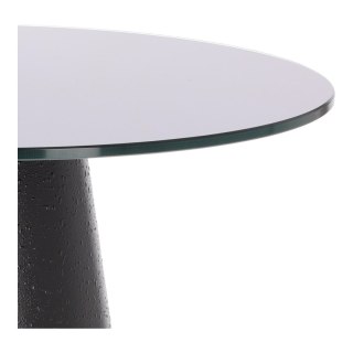 OKRĄGŁY CZARNY STOLIK DO SALONU 60 CM, NOWOCZESNY, ELEGANCKI, WYSOKI