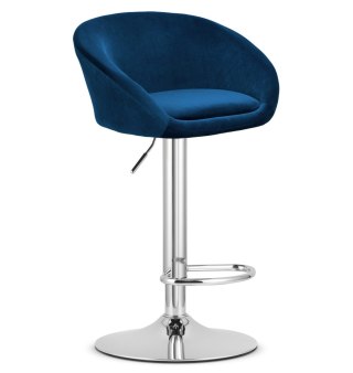 HOKER TAPICEROWANY WELUROWY AURA, GRANATOWY, OBROTOWY, DO KUCHNI, VELVET