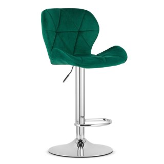 HOKER VELOURIS, CZARNY, WELUR, VELVET, OBROTOWY, REGULOWANY, KUCHNIA, SALON