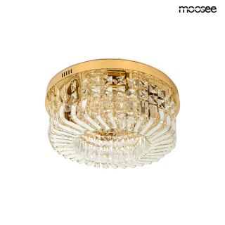 LAMPA SUFITOWA PLAFON AURELIA 50 ZŁOTA, KRYSZTAŁOWA, GLAMOUR, SALON, MOOSEE