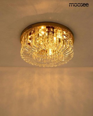 LAMPA SUFITOWA PLAFON AURELIA 50 ZŁOTA, KRYSZTAŁOWA, GLAMOUR, SALON, MOOSEE