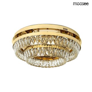 LAMPA SUFITOWA PLAFON LUMINOSO, ZŁOTA, KRYSZTAŁY, LED, MOOSEE, GLAMOUR