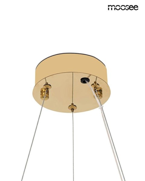 LAMPA WISZĄCA MOOSEE LUMINAR 80, ZŁOTA, KRYSZTAŁY, GLAMOUR, LED, SALON
