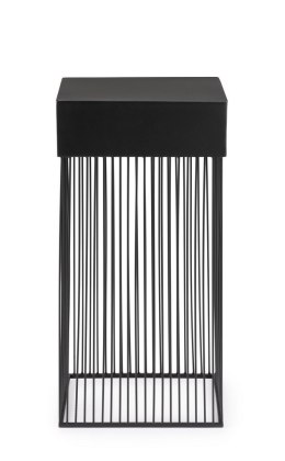 KWADRATOWY CZARNY STOLIK KAWOWY MILAN, 30 CM, GLAMOUR LOFT DO SALONU, METAL
