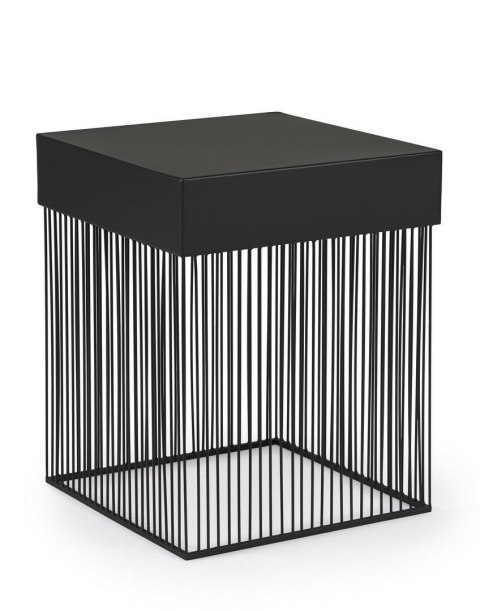 KWADRATOWY CZARNY STOLIK KAWOWY MILAN, 40 CM, GLAMOUR LOFT DO SALONU, METAL KWADRATOWY CZARNY STOLIK KAWOWY MILAN, 40 CM, GLAMOUR LOFT DO SALONU, METAL