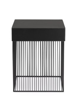 KWADRATOWY CZARNY STOLIK KAWOWY MILAN, 40 CM, GLAMOUR LOFT DO SALONU, METAL