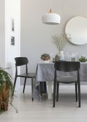 NOWOCZESNE CZARNE KRZESŁO TRIS DO KUCHNI, NA BALKON, WYTRZYMAŁE UNIWERSALNE