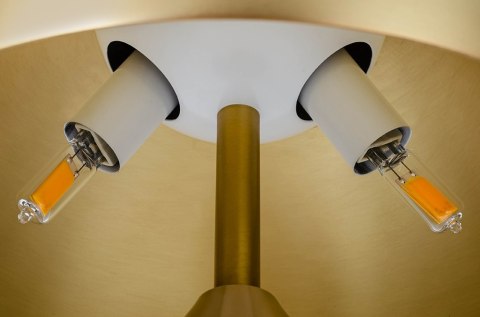 LAMPA BIURKOWA AURELIA, ZŁOTA, MOSIĄDZ, GRZYBEK, METALOWA, ELEGANCKA, LOFT
