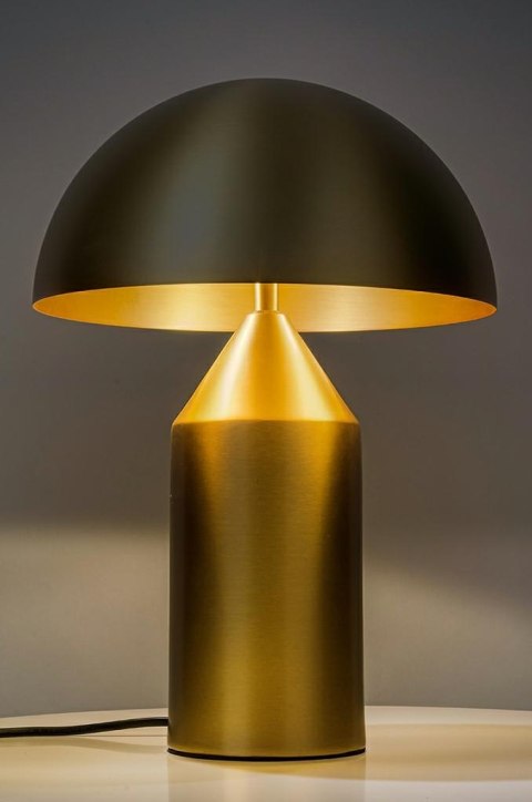 LAMPA BIURKOWA AURELIA, ZŁOTA, MOSIĄDZ, GRZYBEK, METALOWA, ELEGANCKA, LOFT