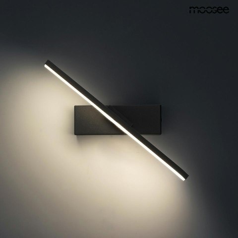 LAMPA ŚCIENNA KINKIET LED AXIOM MOOSEE, CZARNA, OBROTOWA, LOFT, NOWOCZESNA