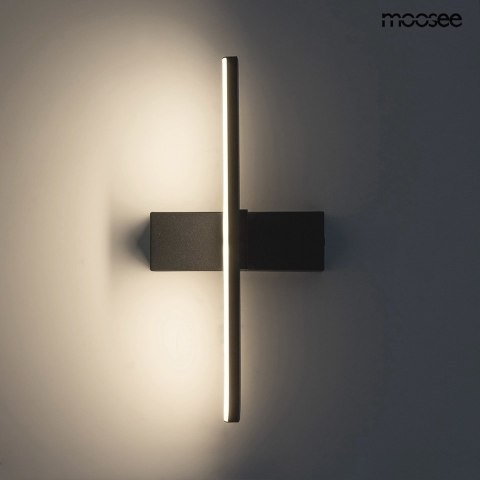 LAMPA ŚCIENNA KINKIET LED AXIOM MOOSEE, CZARNA, OBROTOWA, LOFT, NOWOCZESNA