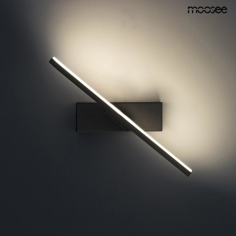 LAMPA ŚCIENNA KINKIET LED AXIOM MOOSEE, CZARNA, OBROTOWA, LOFT, NOWOCZESNA