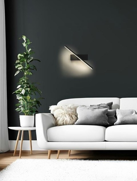 LAMPA ŚCIENNA KINKIET LED AXIOM MOOSEE, CZARNA, OBROTOWA, LOFT, NOWOCZESNA