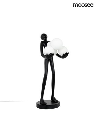 LAMPA STOŁOWA MOOSEE FIGURA, CZARNA, DESIGN, NOWOCZESNA, POSTAĆ, 3XG9, 83CM