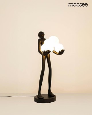LAMPA STOŁOWA MOOSEE FIGURA, CZARNA, DESIGN, NOWOCZESNA, POSTAĆ, 3XG9, 83CM