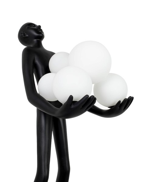 LAMPA STOŁOWA MOOSEE FIGURA, CZARNA, DESIGN, NOWOCZESNA, POSTAĆ, 3XG9, 83CM