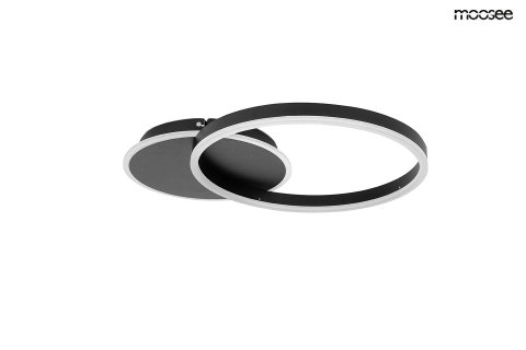 MOOSEE lampa sufitowa / plafon RINGS 2 czarna