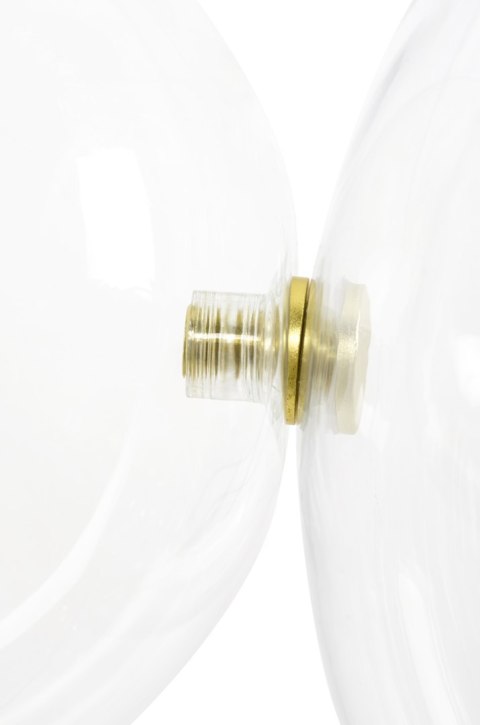 LAMPA WISZĄCA AUREOLA, SZKLANE KULE, LED, ZŁOTA, BAŃKI MYDLANE, LOFT