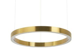 LAMPA WISZĄCA LED AUREO, RING 60 CM, ZŁOTA, STAL NIERDZEWNA, DO SALONU
