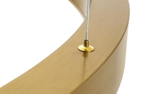 LAMPA WISZĄCA LED RING 80CM ZŁOTA AURELIA, NOWOCZESNA, DO SALONU, 50W