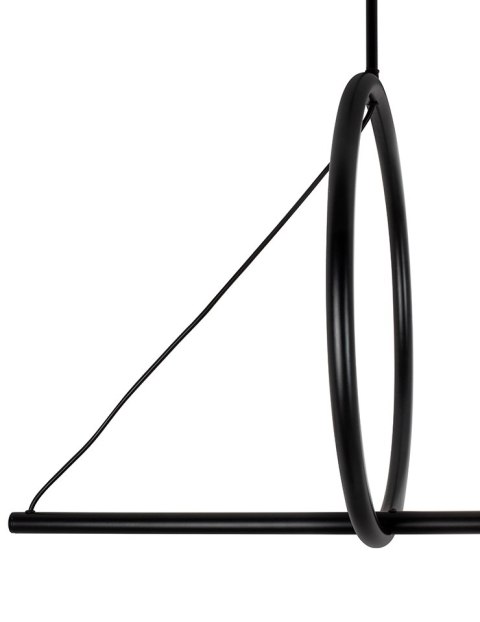 LAMPA WISZĄCA LED FAGGIO, CZARNA, GEOMETRYCZNA, LOFT, SALON, BIURO, 120CM