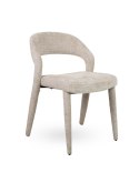 TAPICEROWANE BEŻOWE KRZESŁO DO SALONU - TERRA, ELEGANCKIE, SOLIDNE