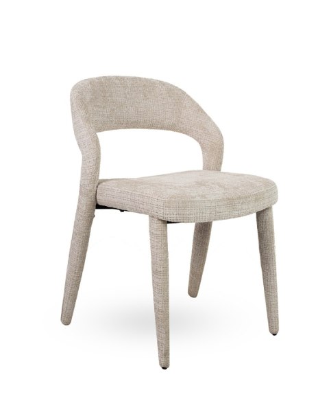 TAPICEROWANE BEŻOWE KRZESŁO DO SALONU - TERRA, ELEGANCKIE, SOLIDNE
