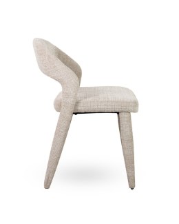 TAPICEROWANE BEŻOWE KRZESŁO DO SALONU - TERRA, ELEGANCKIE, SOLIDNE