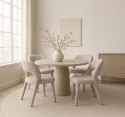 TAPICEROWANE BEŻOWE KRZESŁO DO SALONU - TERRA, ELEGANCKIE, SOLIDNE