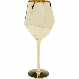 KIELISZKI DO WINA KARE AZZURRO DIAMOND, ZŁOTE, 660ML, KOMPLET 4 SZT, DESIGN
