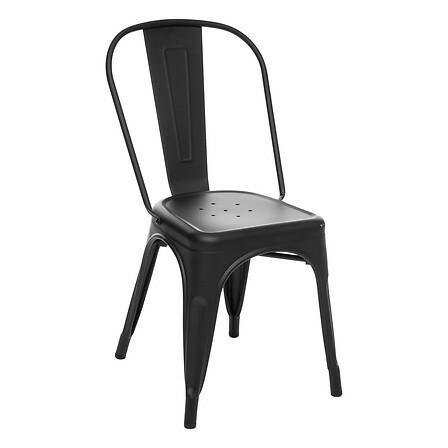 Krzesło Paris Edge metalowe czarne Krzesło Paris Edge metalowe czarne