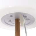 Lampa stołowa ładowana z efektem drewna