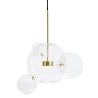 LAMPA WISZĄCA LED AERIS, SZKLANE KULE, DESIGN, NOWOCZESNA, BAŃKI MYDLANE