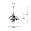 MOOSEE lampa wisząca CONSTELATION 77 - LED, stal szczotkowana